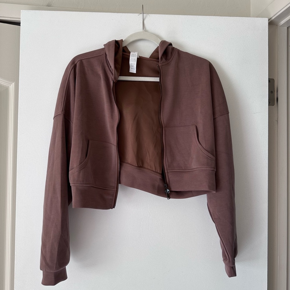 Women's Brown Cropped Jacket